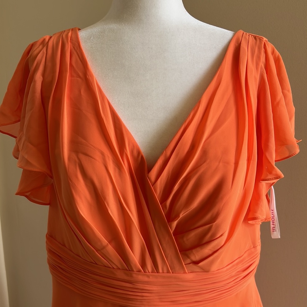 JJ’s House Formal Gown Size 16W Orange Maxi New with Tags - Picture 2 of 14